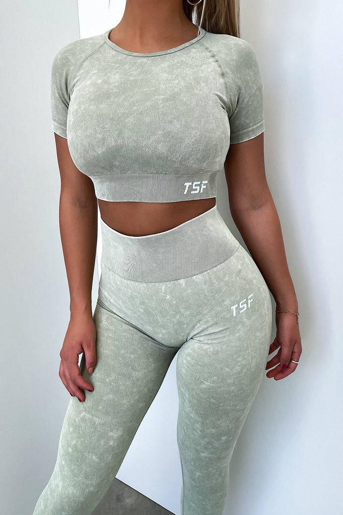 Caz Short Sleeve Top - Sage