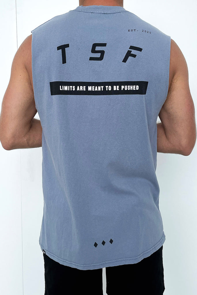 Boss Tank Top - Dusty Blue