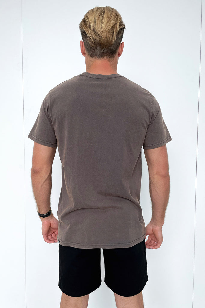 Fin Tee - Brown Acid Wash